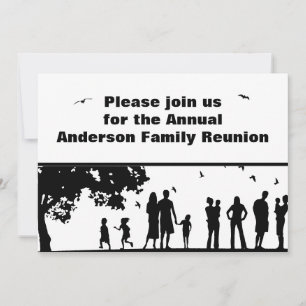 Black Picnic Graphic Family Reunion   Family Name Invitation