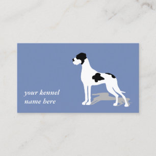 Black Piebald Great Dane Business Card