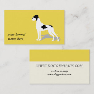 Black Piebald Great Danes Business Card