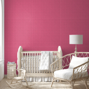 Black Pin Dots On Pink Wallpaper
