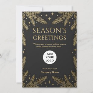 Black Pine Gold Luxury Holiday Card
