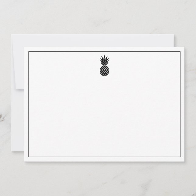 Black Pineapple Note Card (Front)