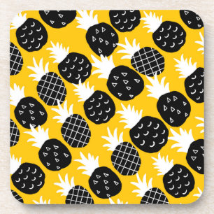Black pineapples coaster