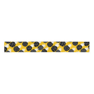 Black pineapples grosgrain ribbon