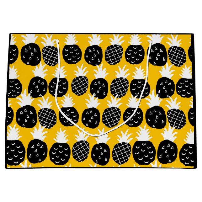 Black pineapples large gift bag (Front)