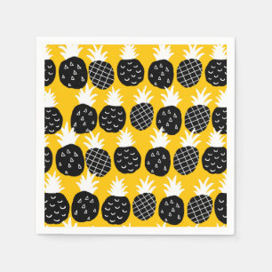 Black pineapples napkin