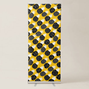 Black pineapples retractable banner