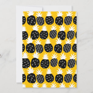 Black pineapples thank you card