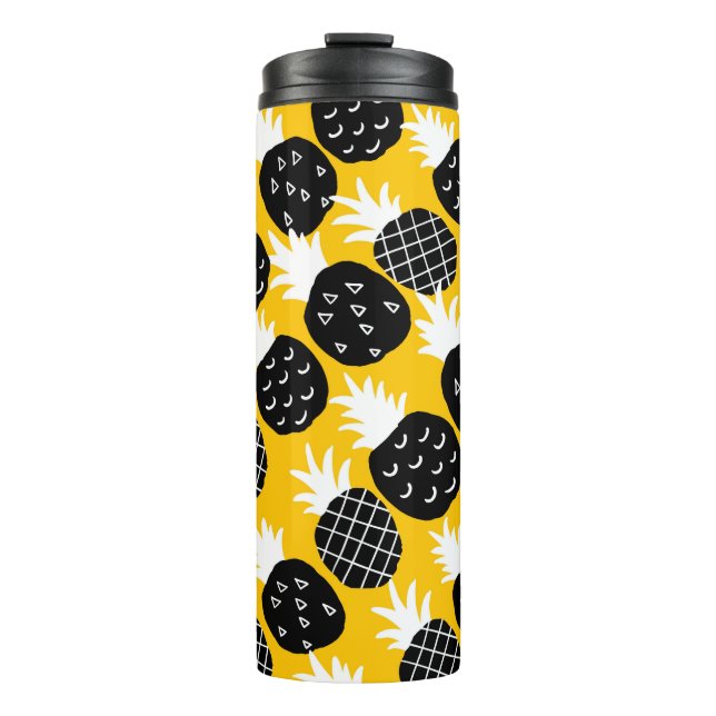Black pineapples thermal tumbler (Front)