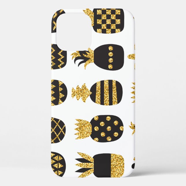 Black Pineapples: Unique Textured Set Case-Mate iPhone Case (Back)