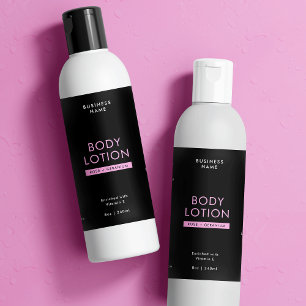 Black & Pink 8 OZ Cosmo Bottle Waterproof Label