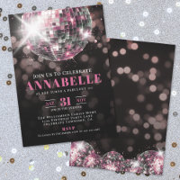 Black Pink Adult 50th Birthday Party