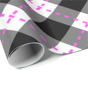 Black/Pink Argyle Wrapping Paper