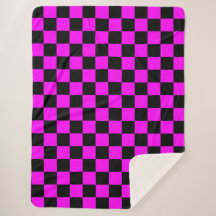 Black + Pink Check Chequered Chequerboard Pattern