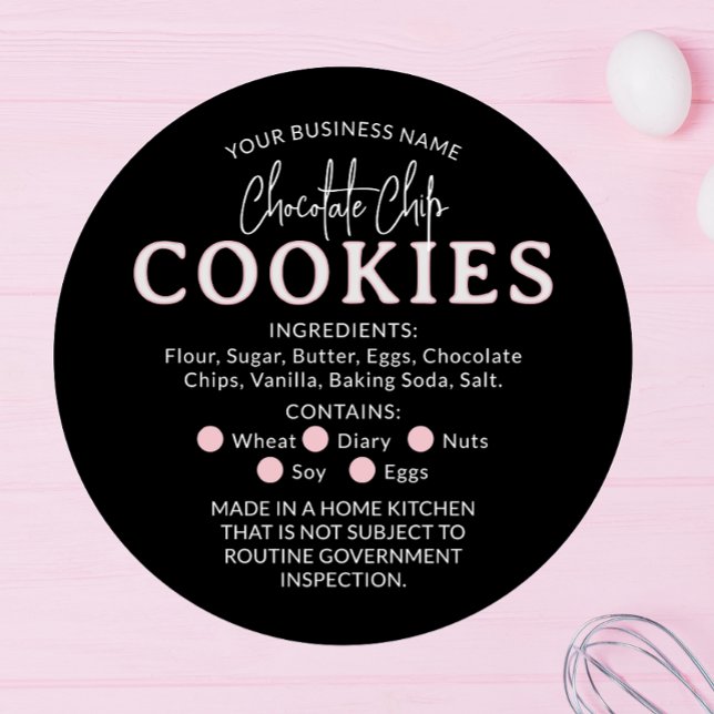 Black Pink Chocolate  Cookies Cottage Law Sticker (Creator Uploaded)