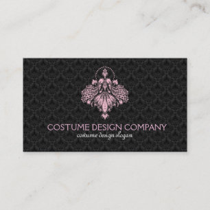Black & Pink Costume Design Logo Business Card
