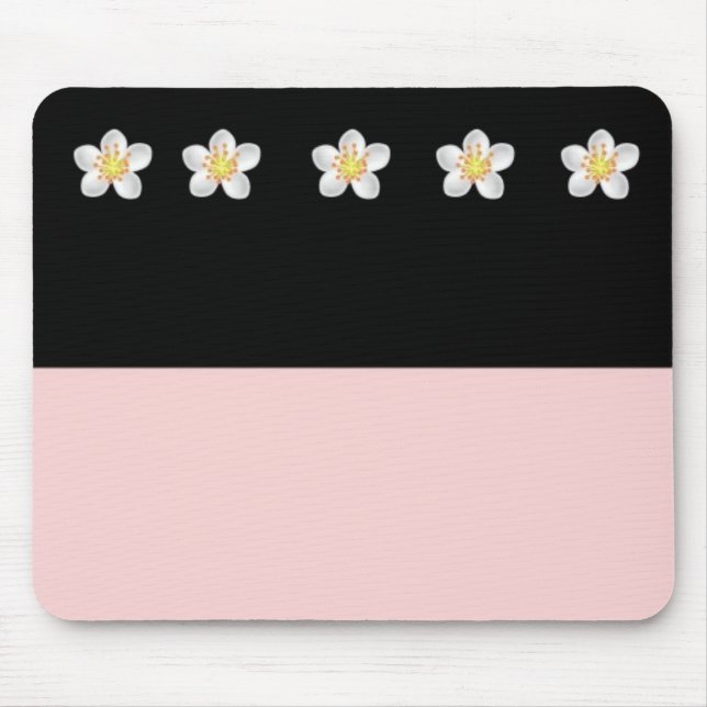 Black & Pink Design 5 Mousepad (Front)
