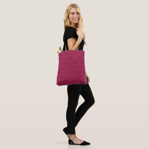 Black pink ethnic African traditional pattern Tote Bag