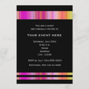 Black Pink Fashion Elegant Party Event Invitation