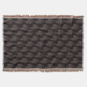 Black Pink Grunge Vintage American Flag Pattern Throw Blanket