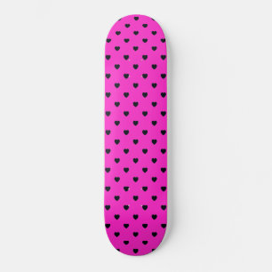 BLACK PINK HEART FOR THE LOVE OF SKATEBOARDING SKATEBOARD