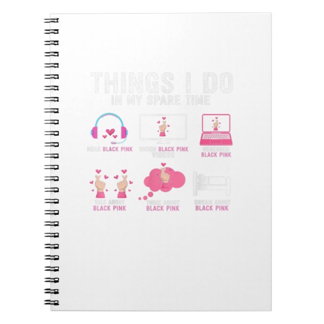 Black Pink In Your Area K Pop Kpop Korea Pop  Notebook (Front)