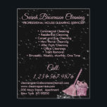 Black Pink Janitorial Maid House Clean Flyer<br><div class="desc">Black Pink Janitorial Maid House Clean</div>