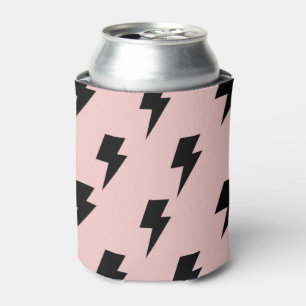 Black Pink Lightning Y2K Indie Bold Style Can Cooler