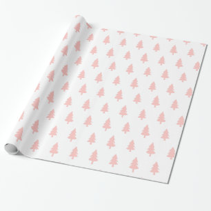 Black PINK Minimalist PINE TREE CHRISTMAS CUSTOM Wrapping Paper