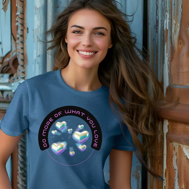 Black Pink Modern Holographic Quotes T-Shirt (Creator Uploaded)