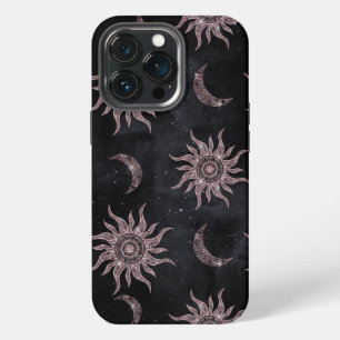 Black Pink Moon Sun Mandala iPhone 13 Pro Case