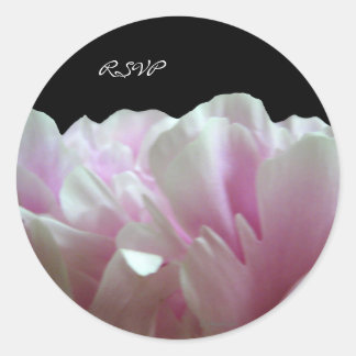 Black Pink Peony Custom Envelope Seals