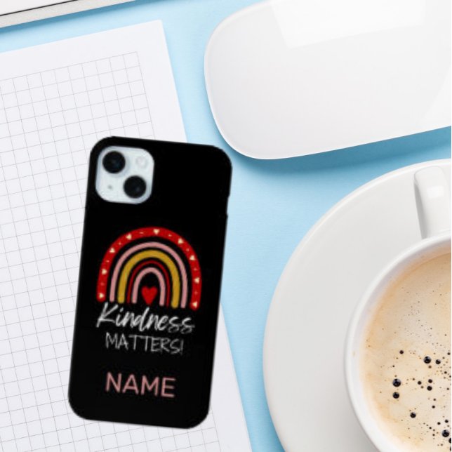 BLACK PINK RED BOHO RAINBOW KINDNESS MATTERS Case-Mate iPhone CASE (BLACK PINK RED BOHO RAINBOW KINDNESS MATTERS Case-Mate iPhone CASE)