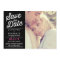 Black & Pink Retro Script Photo Save the Date Card