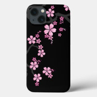 Black Pink Sakura japanese design ::