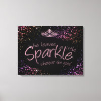 Black & Pink She Leaves a Little Sparkle - Crown