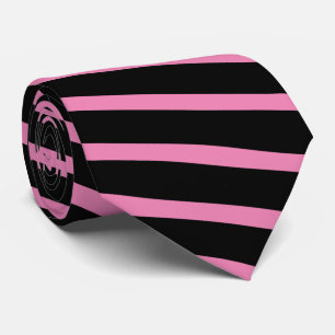 BLACK- PINK-STRIPE --CHANGEABLE BACKGROUND COLOR TIE