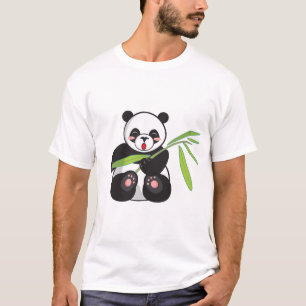 Black Pink White Cute Panda T-Shirt