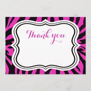 Black pink zebra fashion animal girl thank you