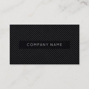 Black Pinstripe Simple Business Card