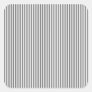 Black Pinstripe Square Sticker