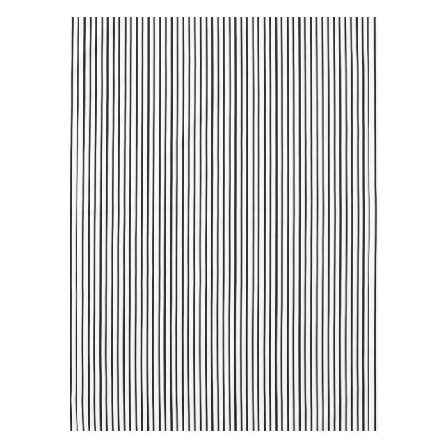 Black Pinstripe Tablecloth (Front)