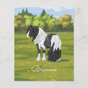 Black Pinto Piebald Gypsy Vanner Draught Horse