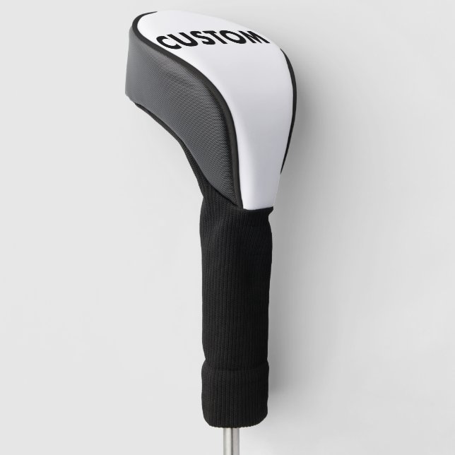 BLACK Piping Custom Golf Driver Headcover Blank (Angled)