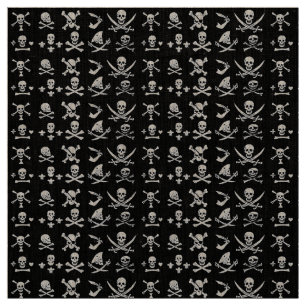 BLACK PIRATE BANNERS SKULL,CROSSED BONES,SWORDS FABRIC