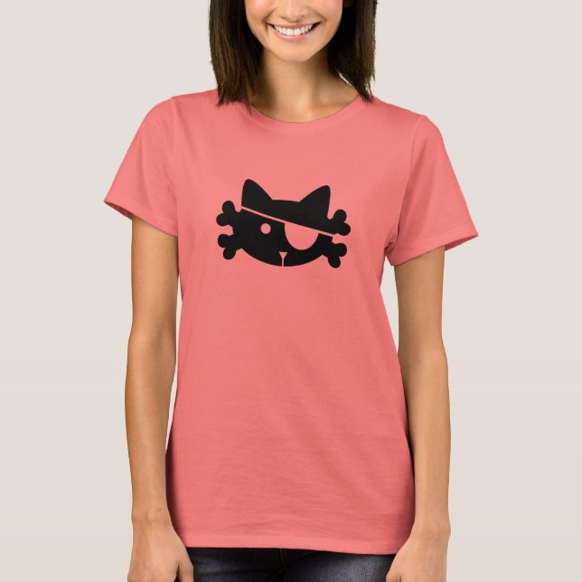 Black Pirate Cat - Tee (Front)