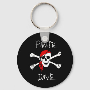 Black Pirate Skull Crossbones Key Chain