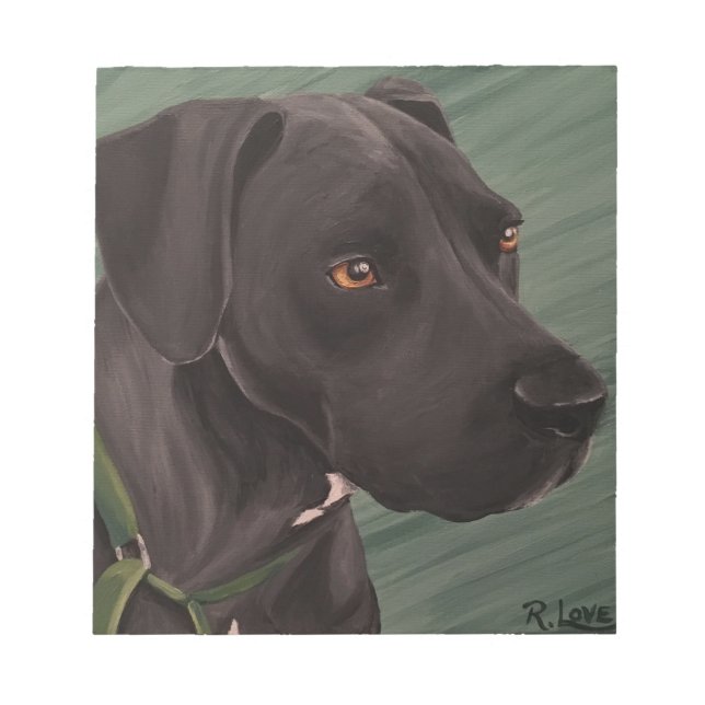 Black Pitbull Notepad (Front)