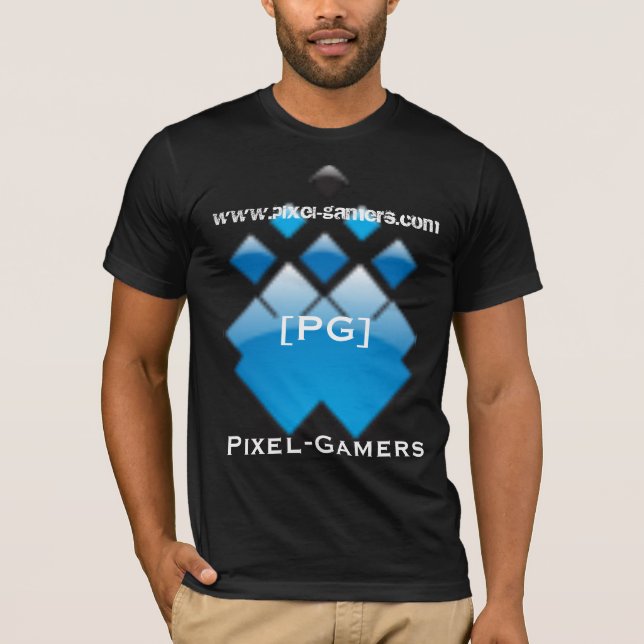 Black Pixel-Gamers T-Shirt (Front)