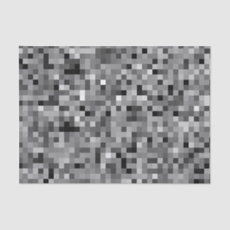 Black Pixel Mosaic Tissue Paper